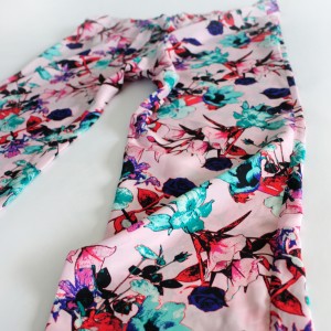 Floral Silk Pajama Pants Detail