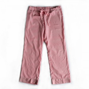 Striped silk pajama pants