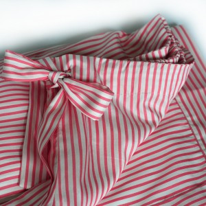 Striped silk pajama pants detail